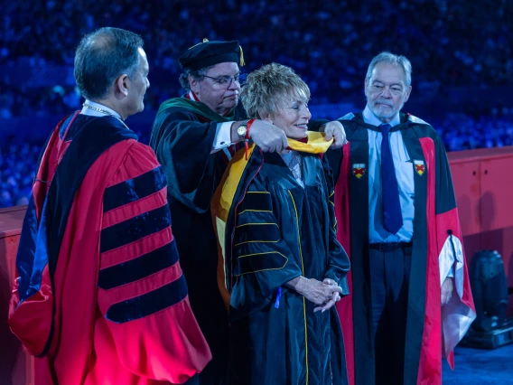 Ginny Clements hooding at 2025 Commencement