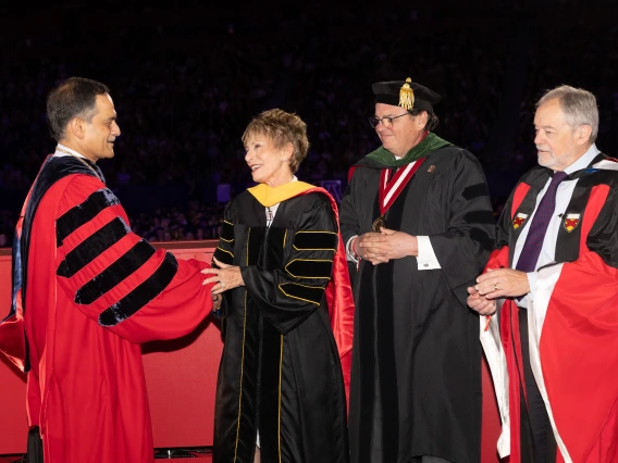 Ginny Clements receiving honorary degree