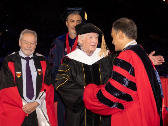 William Franke receiving honorary degree