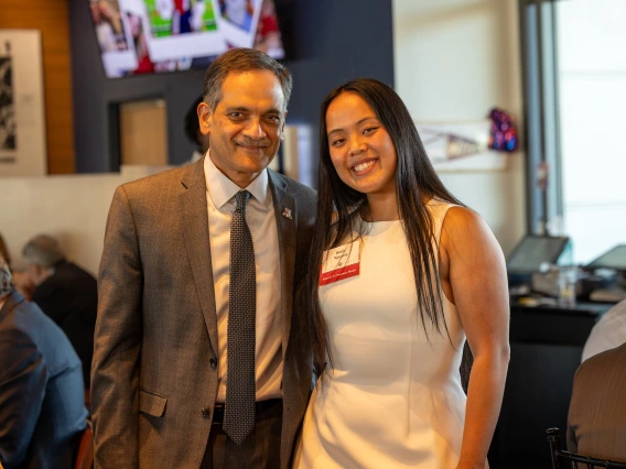 President Garimella and Katie Nguyen
