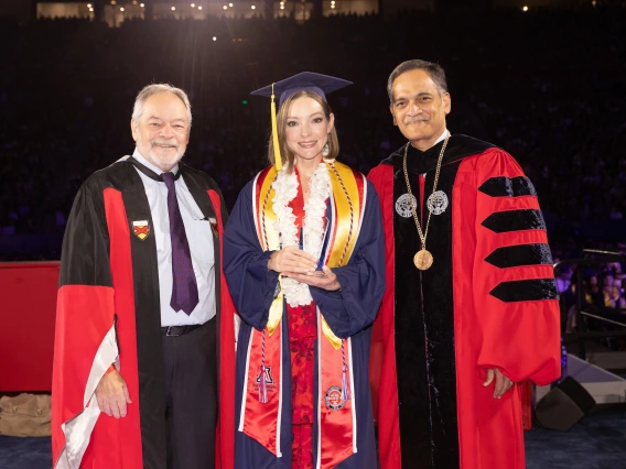 Angela with President Garimella and Provost Marx