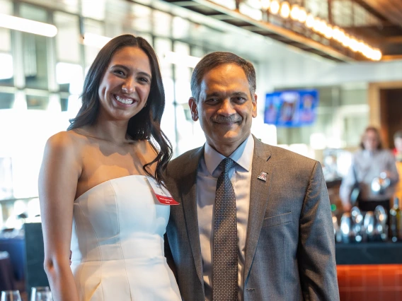 President Garimella and Siena Shedd