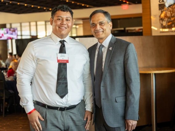 President Garimella and Patric Quintero