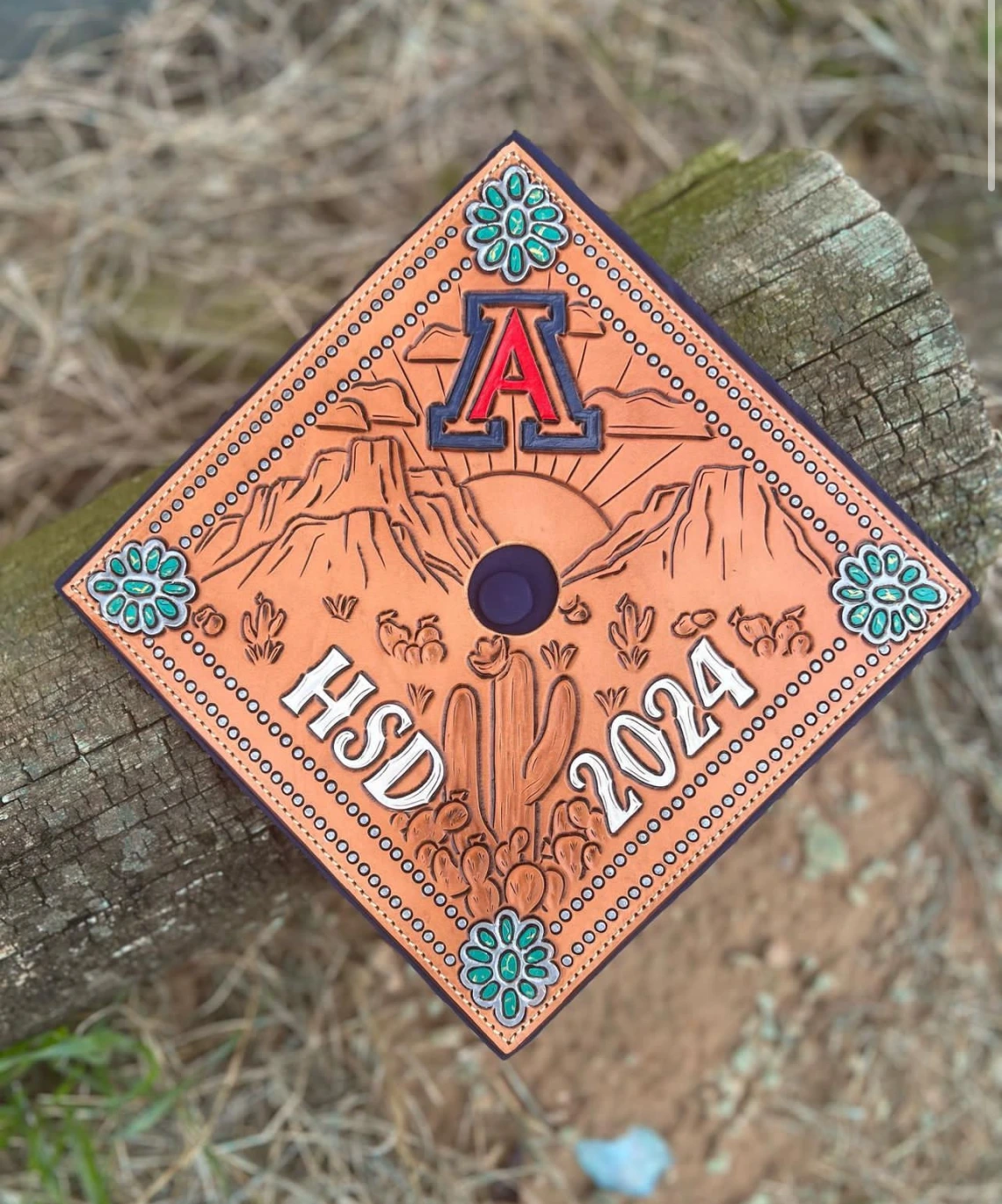 Leather Desert Cap