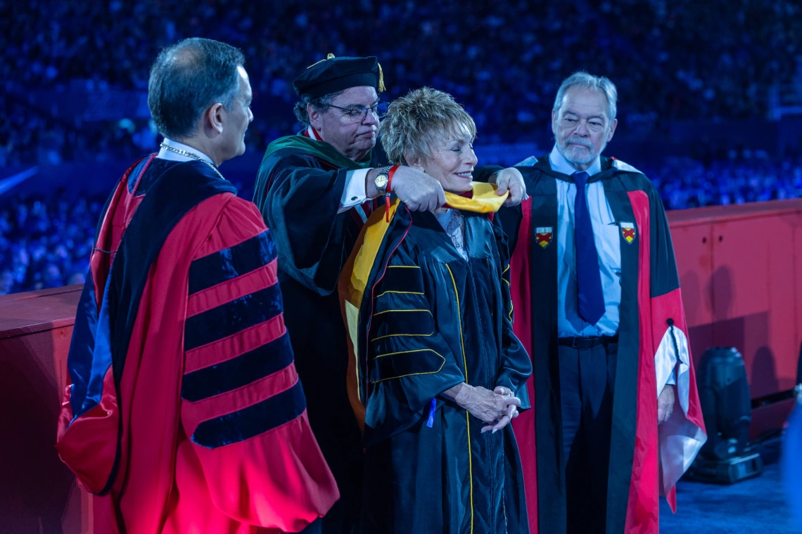 Ginny Clements hooding at 2025 Commencement