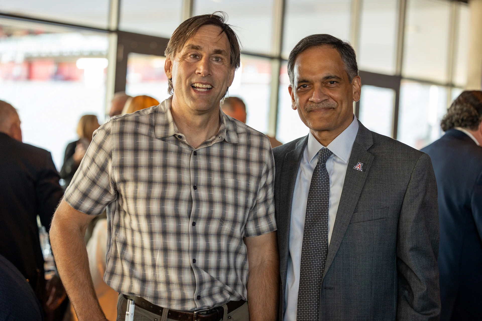 President Garimella and Erik Weihenmayer