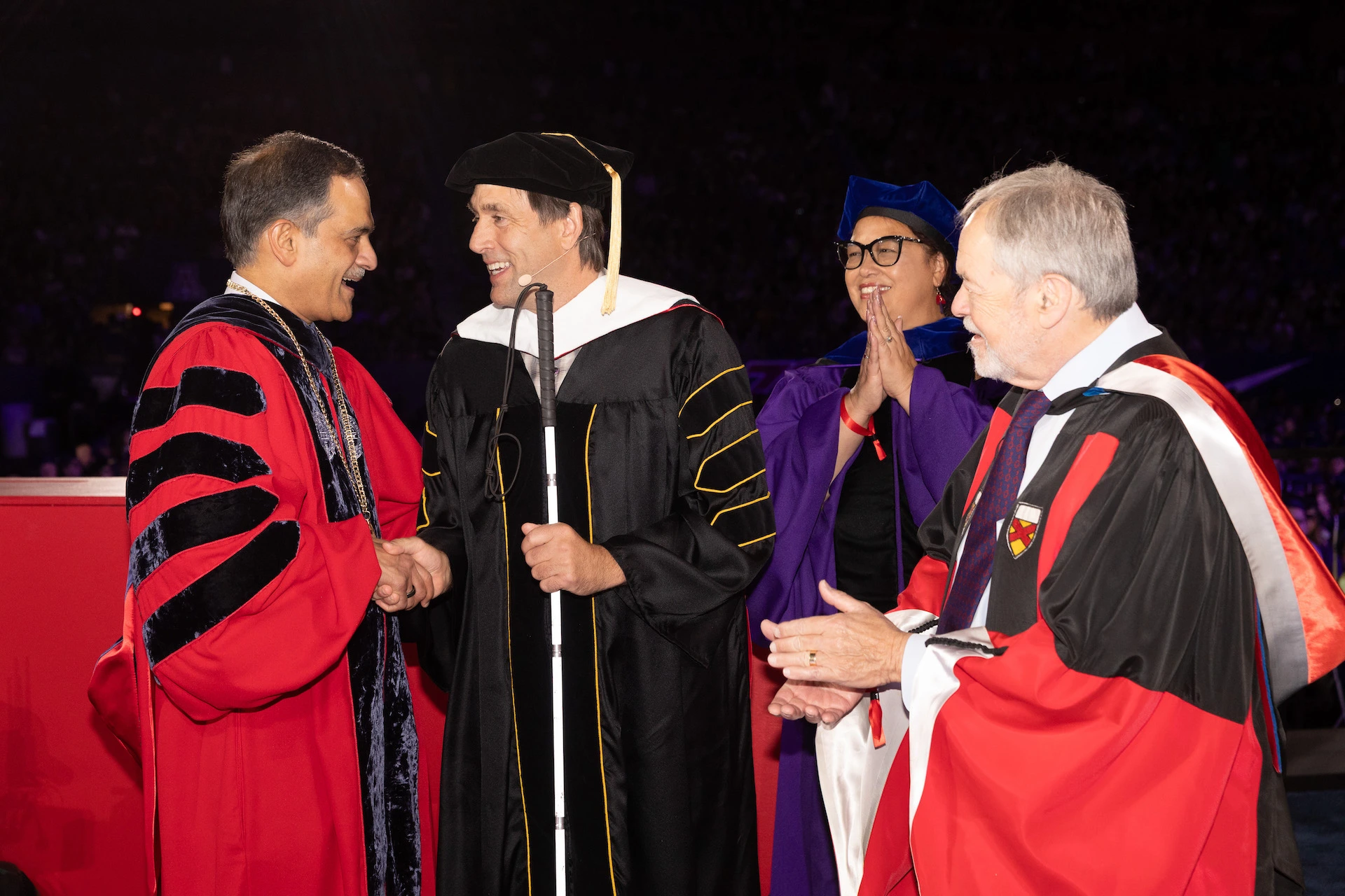Erik Weihenmayer receiving honorary degree