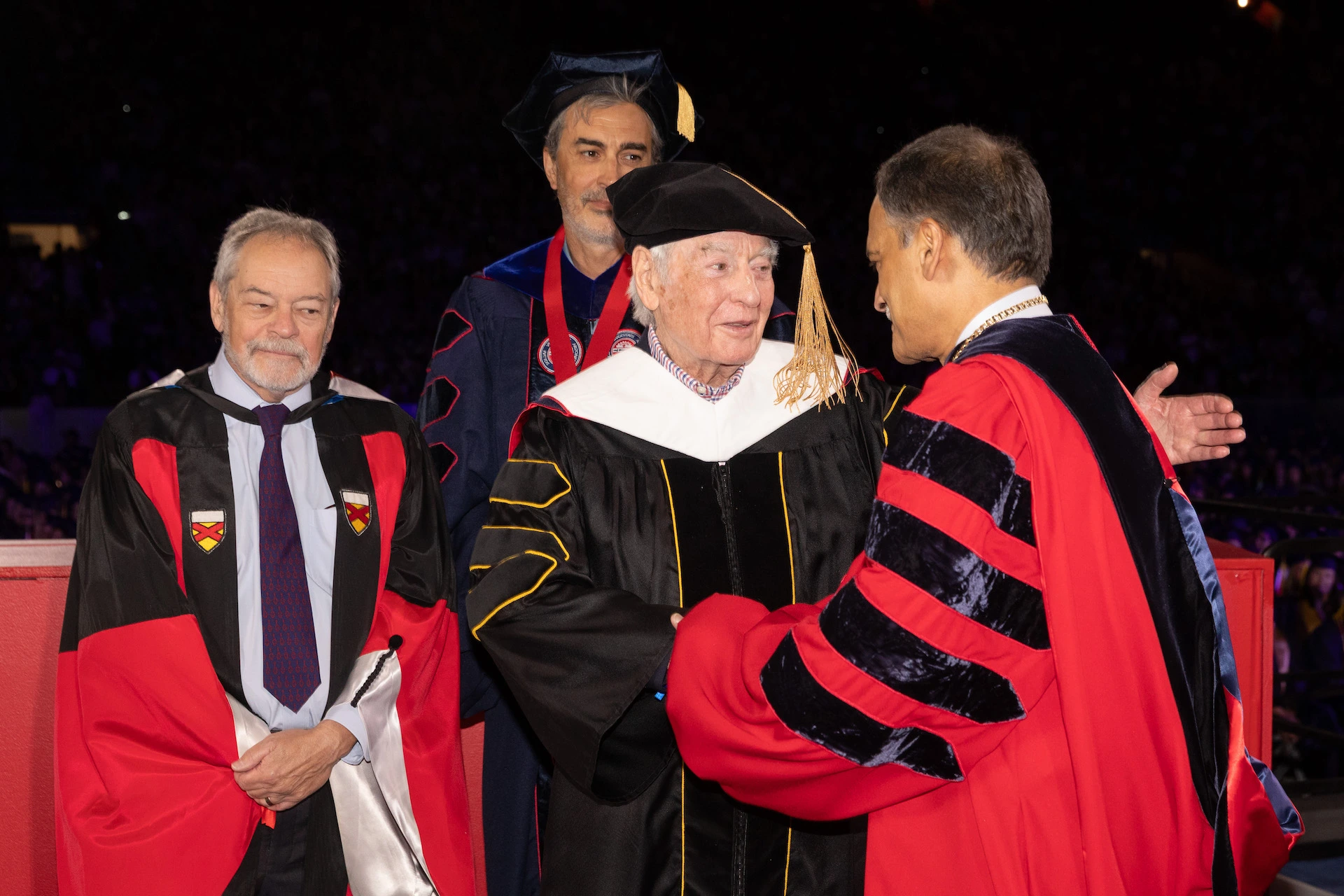 William Franke receiving honorary degree