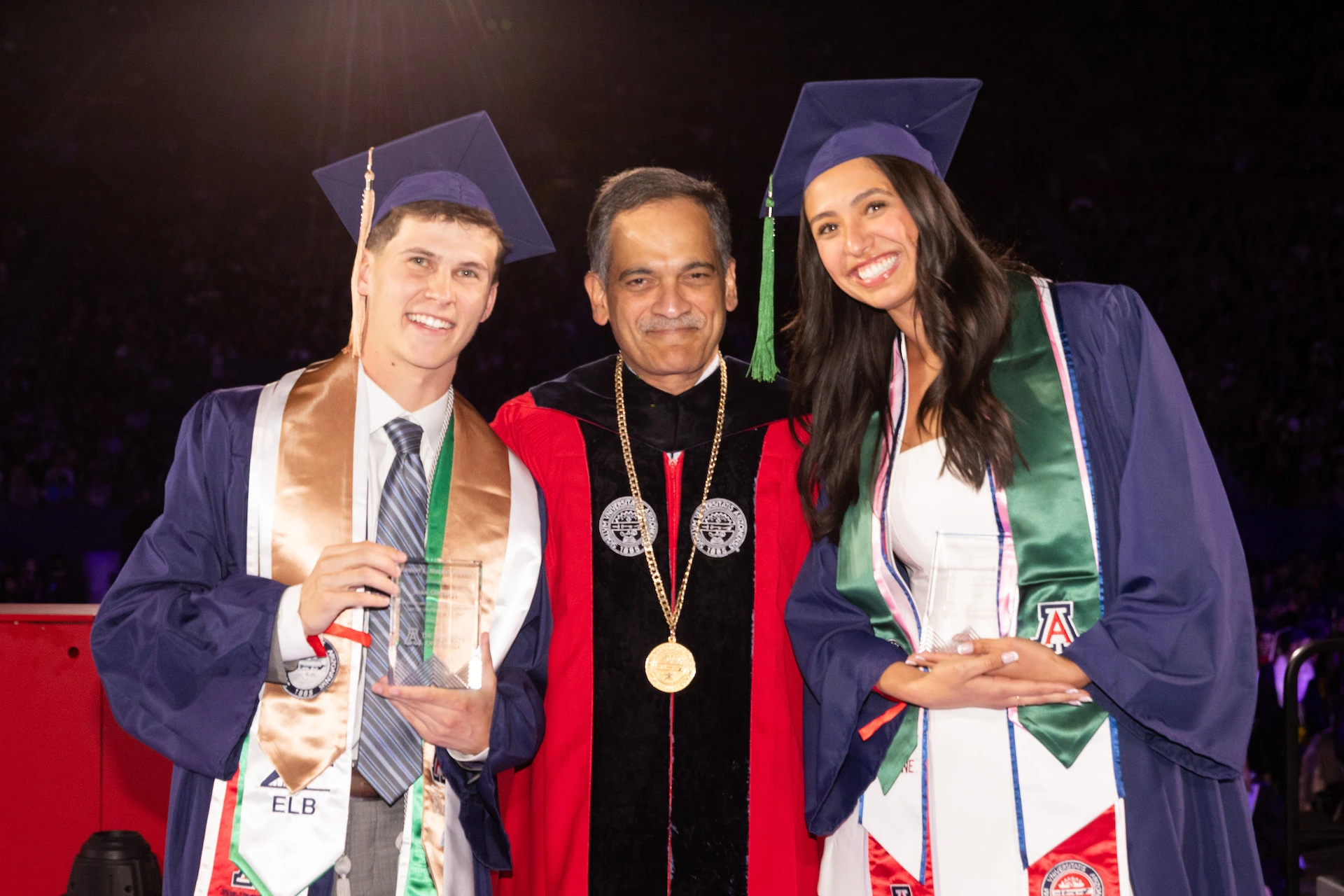 Ryan and Siena with President Garimella