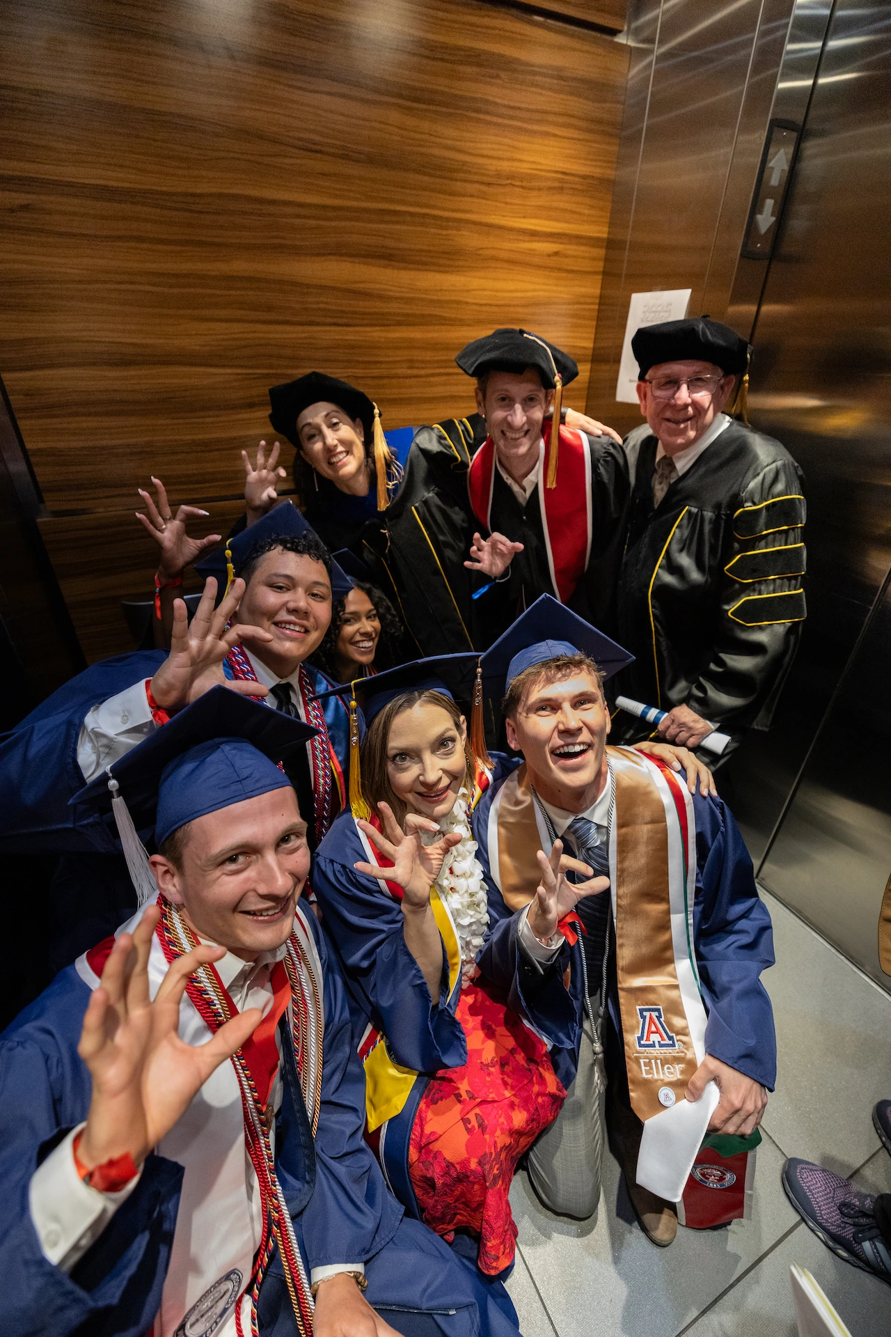 awardees in elevator